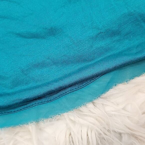 🔥Sundance Size S Braided Strap Smocked Waist Teal  Dress - Picture 9 of 12